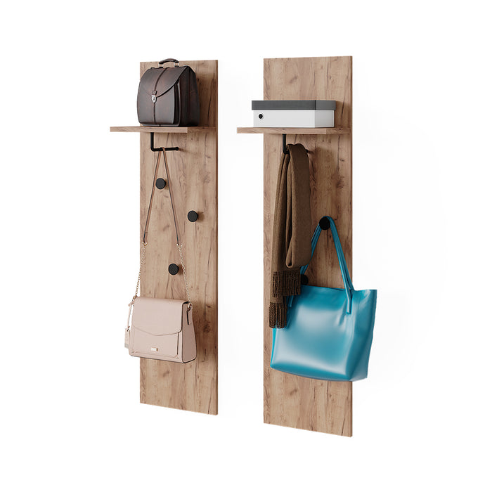 Vicco Appendiabiti Quercia dorata con 2 armadi a muro