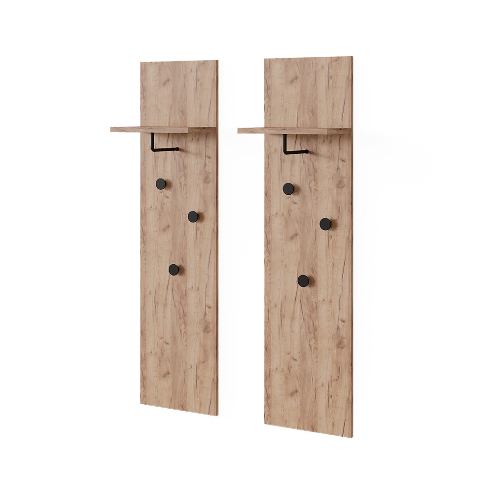 Vicco Appendiabiti Quercia dorata con 2 armadi a muro