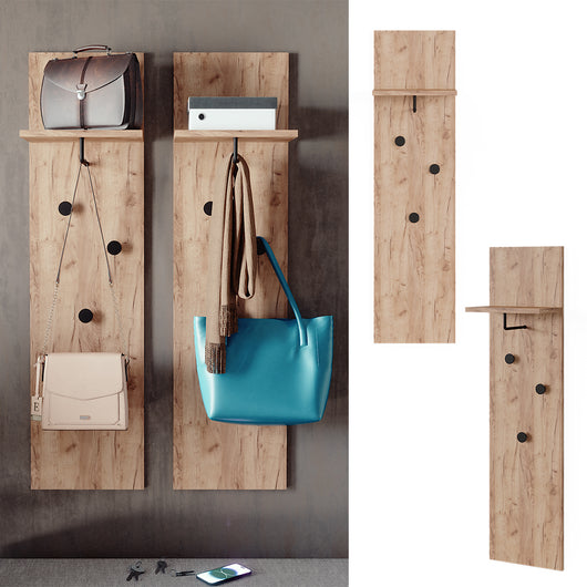 Vicco Appendiabiti Quercia dorata con 2 armadi a muro