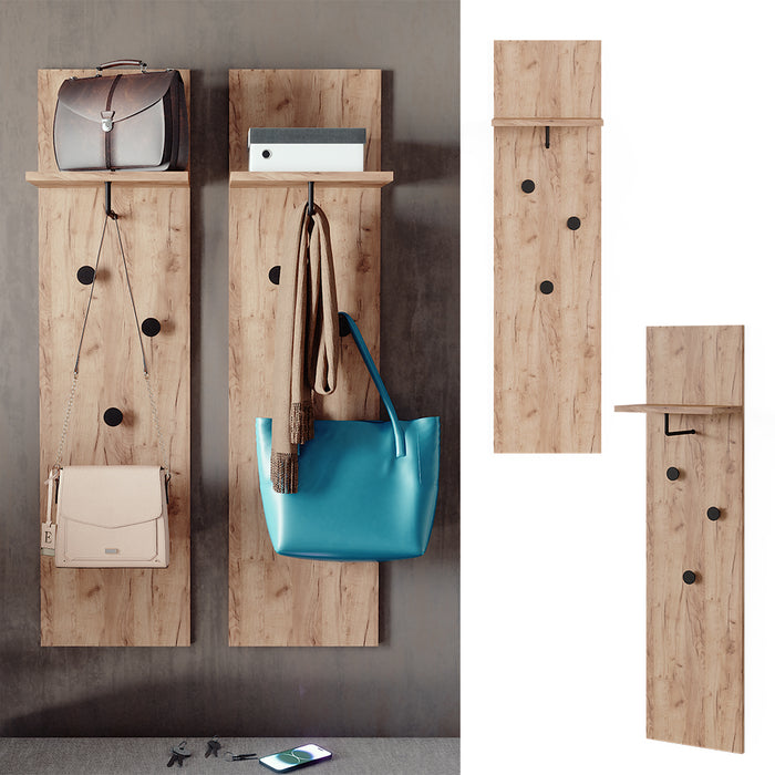 Vicco Appendiabiti Quercia dorata con 2 armadi a muro
