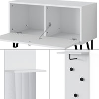 Vicco Set di armadi Bianco Set con appendiabiti a parete e panca per scarpe