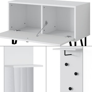 Vicco Set di armadi Bianco Set con appendiabiti a parete e panca per scarpe