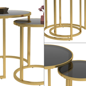 Vicco Set di tavolini Nero 50 x 45,5 cm Set di 2