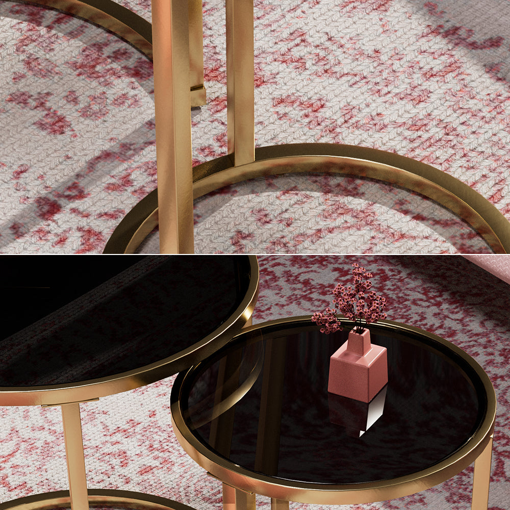 Vicco Set di tavolini Nero 50 x 45,5 cm Set di 2