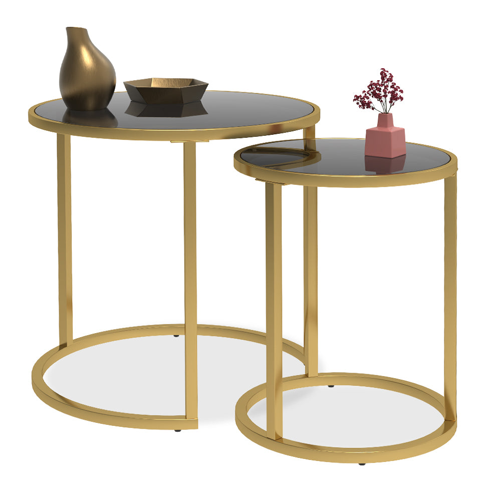 Vicco Set di tavolini Nero 50 x 45,5 cm Set di 2