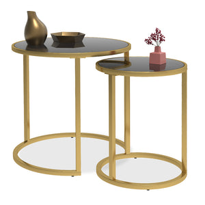 Vicco Set di tavolini Nero 50 x 45,5 cm Set di 2