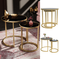 Vicco Set di tavolini Nero 50 x 45,5 cm Set di 2