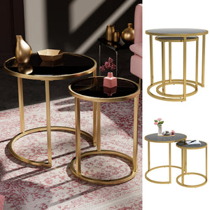 Vicco Set di tavolini Nero 50 x 45,5 cm Set di 2