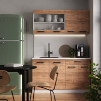 Vicco Cucina monoblocco Quercia dorata/bianco 140 cm PL Rovere