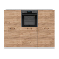 Vicco Cucine componibili piccole Quercia dorata/bianco 180 cm Senza piano di lavoro