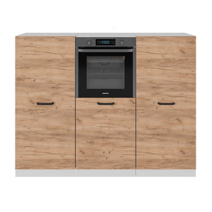 Vicco Cucine componibili piccole Quercia dorata/bianco 180 cm Senza piano di lavoro
