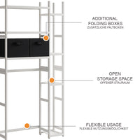 Vicco Ripiano per WC Bianco 78.5 x 163 cm con 2 cassetti in pile