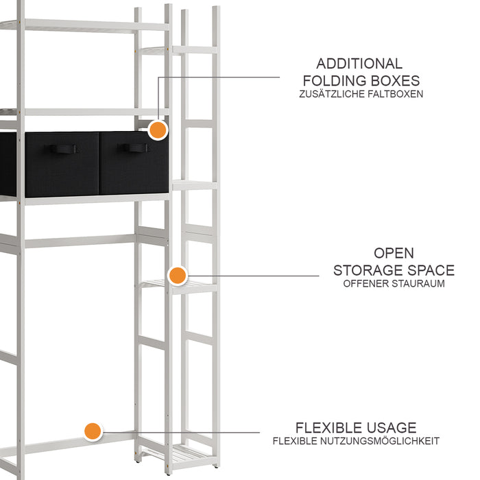 Vicco Ripiano per WC Bianco 78.5 x 163 cm con 2 cassetti in pile