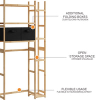 Vicco Armadietto per toilette Bambù 78.5 x 163 cm con 2 cassetti in pile