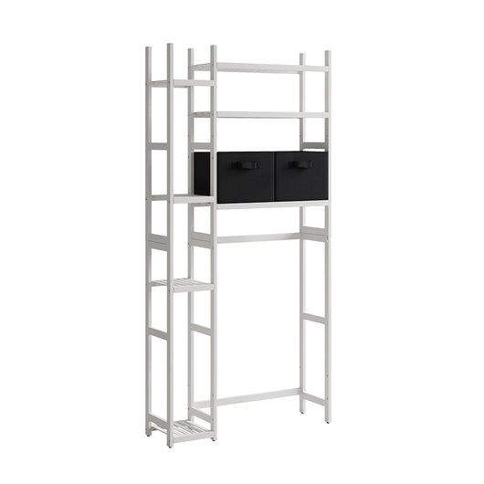 Vicco Ripiano per WC Bianco 78.5 x 163 cm con 2 cassetti in pile