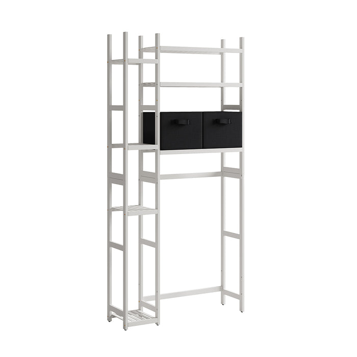 Vicco Ripiano per WC Bianco 78.5 x 163 cm con 2 cassetti in pile