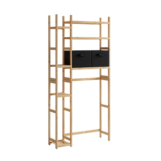 Vicco Armadietto per toilette Bambù 78.5 x 163 cm con 2 cassetti in pile