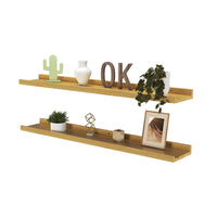 Vicco Scaffale a muro Legno naturale 90 x 4 cm Set di 2