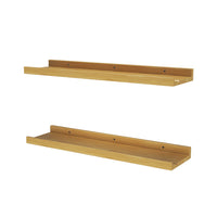 Vicco Scaffale a muro Legno naturale 60 x 4 cm Set di 2
