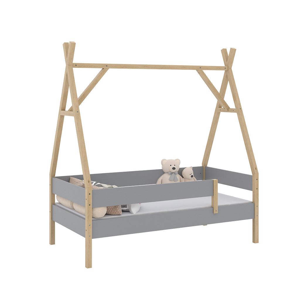 Vitalispa Letto Tipi Grigio 80x160 cm con materasso