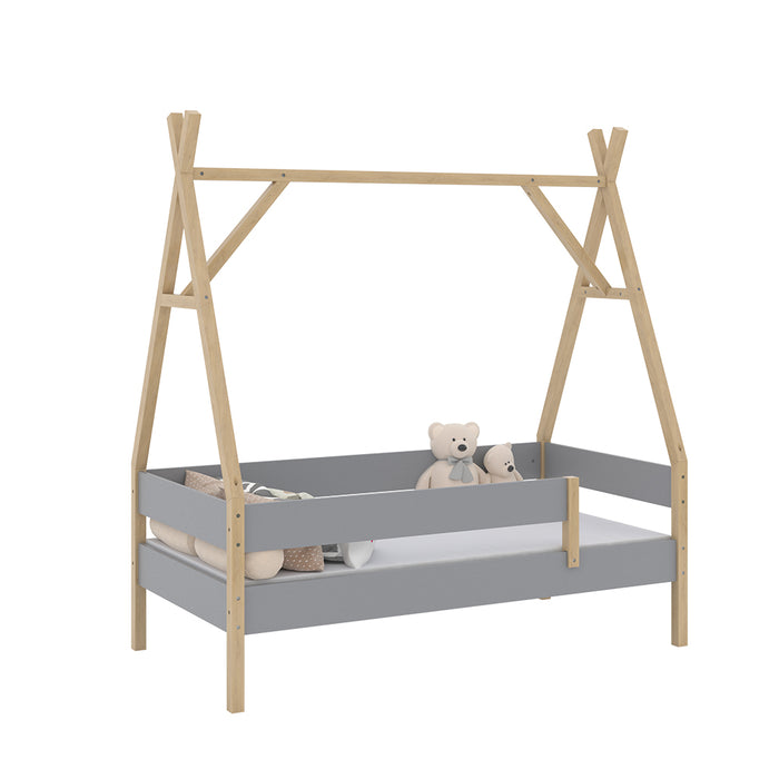 Vitalispa Letto Tipi Grigio 80x160 cm con materasso