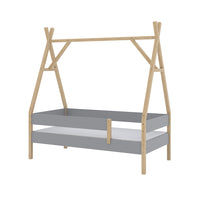 Vitalispa Letto Tipi Grigio 80x160 cm con materasso