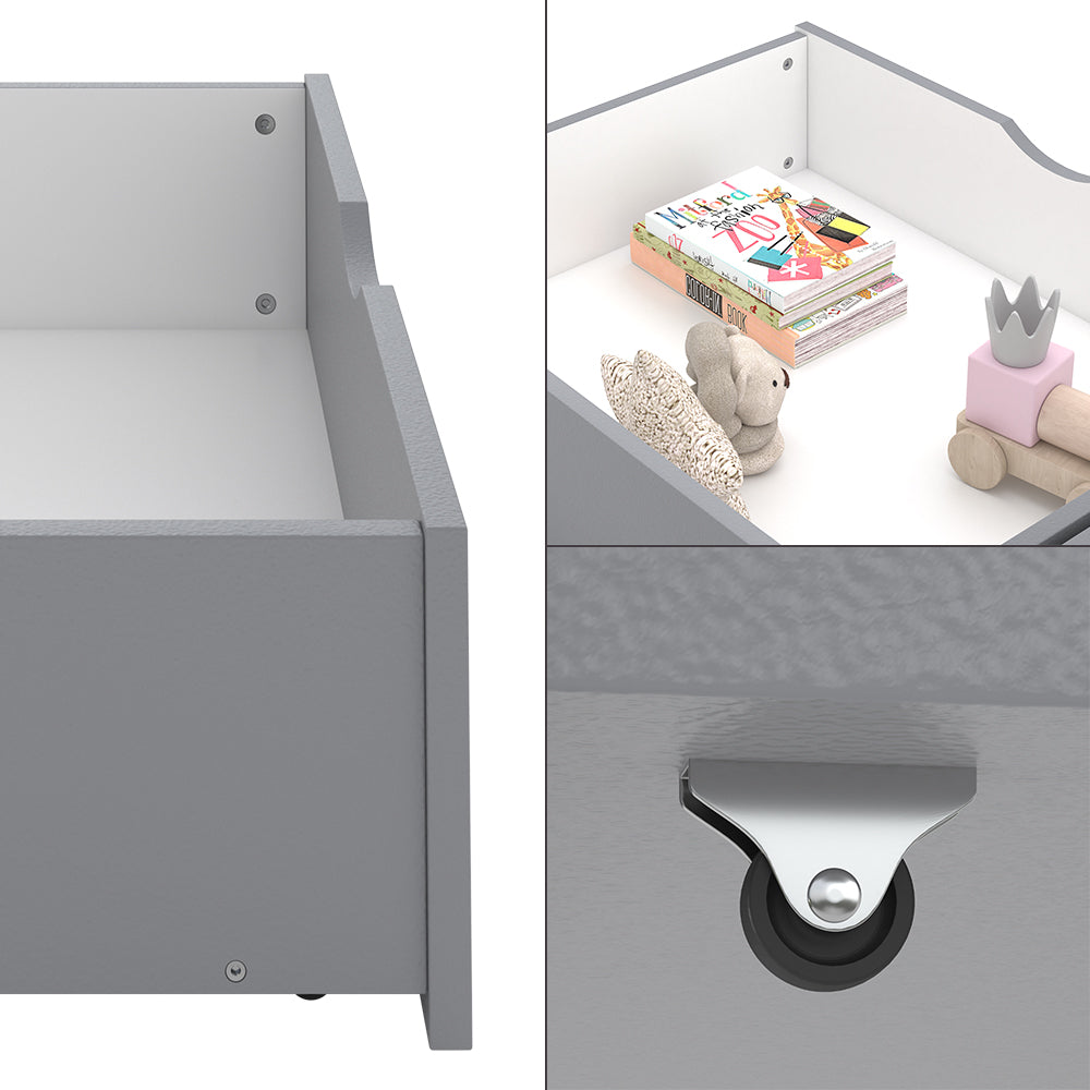 Vitalispa Cassetto estraibile Grigio 78 x 61.8 cm Set di 2