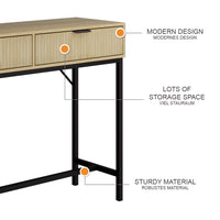 Vicco Scrivania Rovere 100 x 30 cm con 2 cassetti