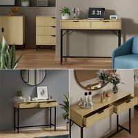 Vicco Scrivania Rovere 100 x 30 cm con 2 cassetti