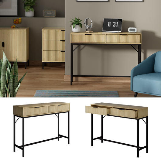 Vicco Scrivania Rovere 100 x 30 cm con 2 cassetti