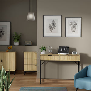 Vicco Scrivania Rovere 100 x 30 cm con 2 cassetti