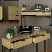 Vicco Scrivania Rovere 100 x 30 cm con 2 cassetti