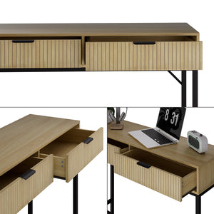 Vicco Scrivania Rovere 100 x 30 cm con 2 cassetti