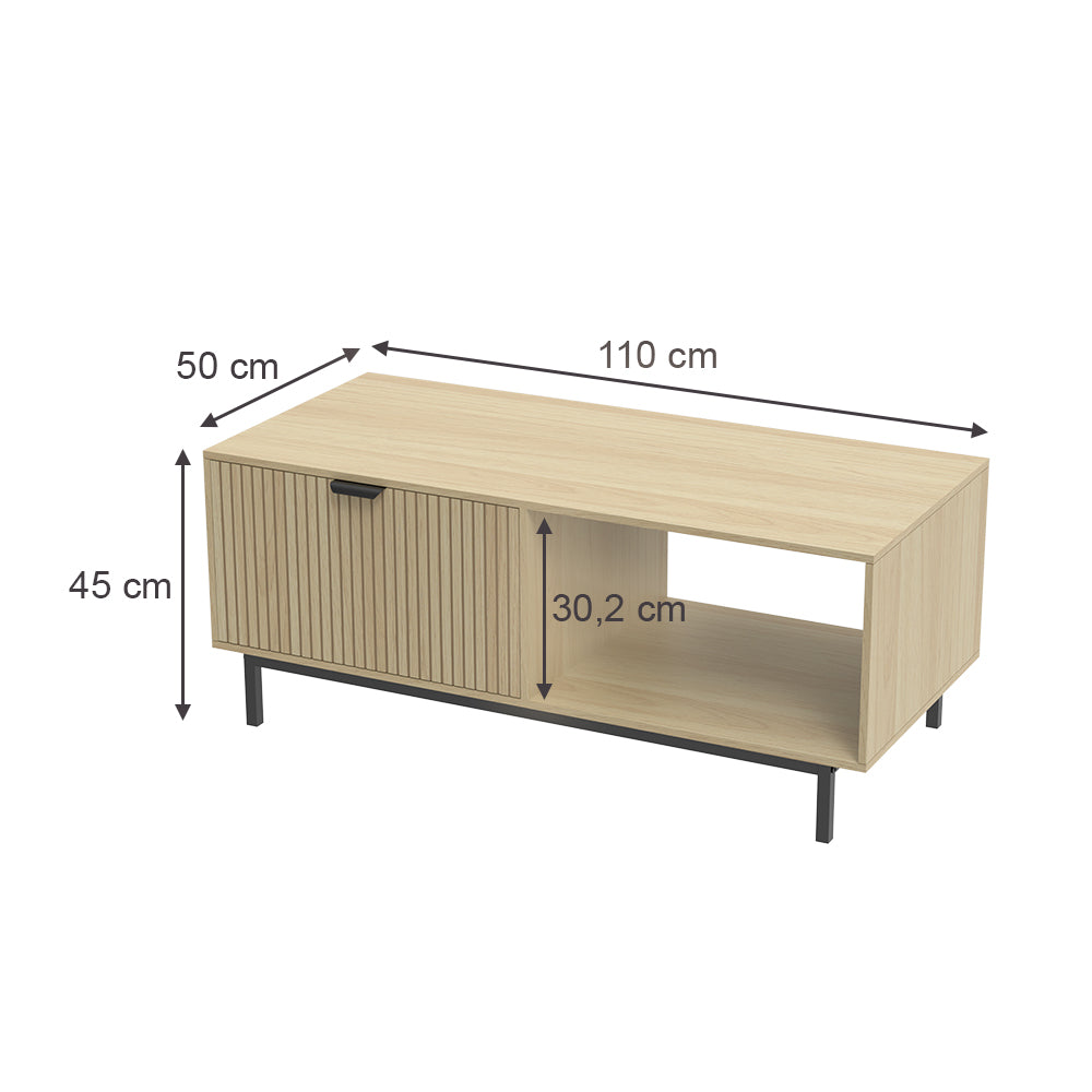 Vicco Tavolino Rovere 110 x 50 cm