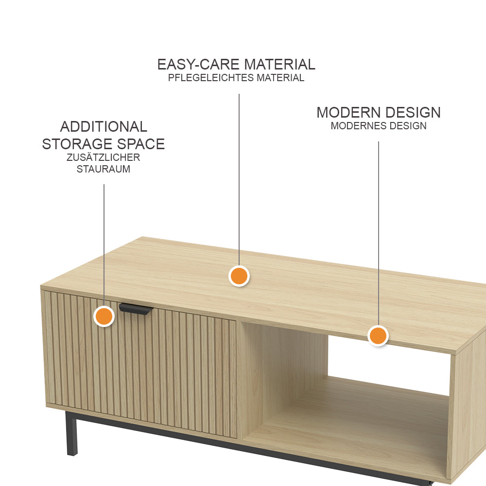 Vicco Tavolino Rovere 110 x 50 cm