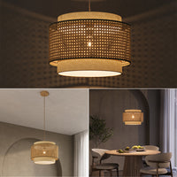 Vicco Lampada a soffitto Rattan/crema 45 x 31 cm