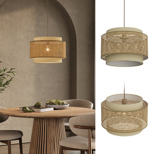 Vicco Lampada a soffitto Rattan/crema 45 x 31 cm