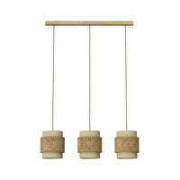 Vicco Lampada a sospensione 3pcs Rattan/crema 70 x 120 cm