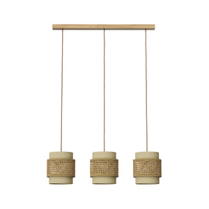 Vicco Lampada a sospensione 3pcs Rattan/crema 70 x 120 cm