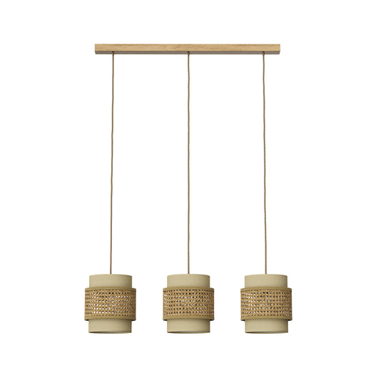 Vicco Lampada a sospensione 3pcs Rattan/crema 70 x 120 cm