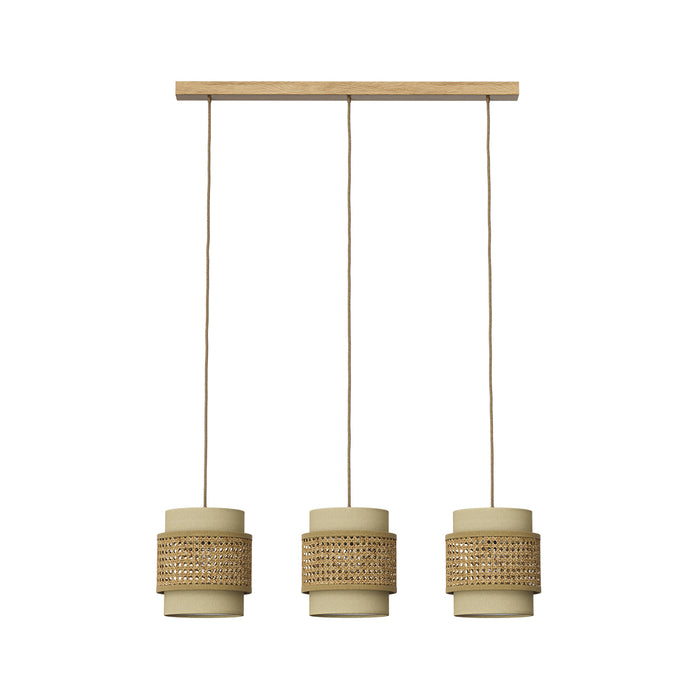 Vicco Lampada a sospensione 3pcs Rattan/crema 70 x 120 cm