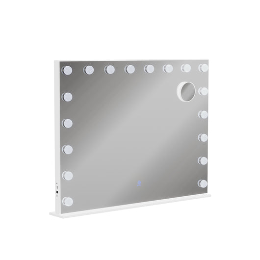 Vicco Specchio da toilette Bianco 80 x 61 cm con illuminazione a LED