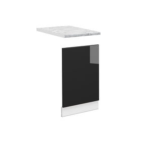 Vicco Pannello frontale Rovere nero lucido 45 cm , PL Marmo