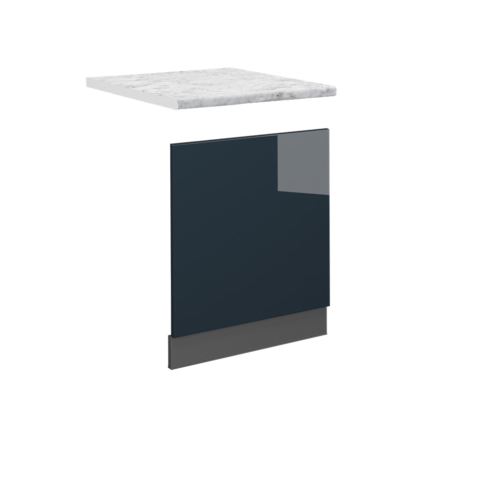 Vicco Fascia per lavastoviglie Blu scuro lucido 60 cm , PL Marmo