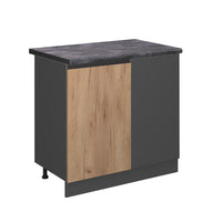 Vicco Mobile ad angolo cucina Quercia dorata 86 cm , PL Antracite