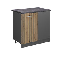 Vicco Mobile ad angolo cucina Rovere artigianale 86 cm , PL Antracite