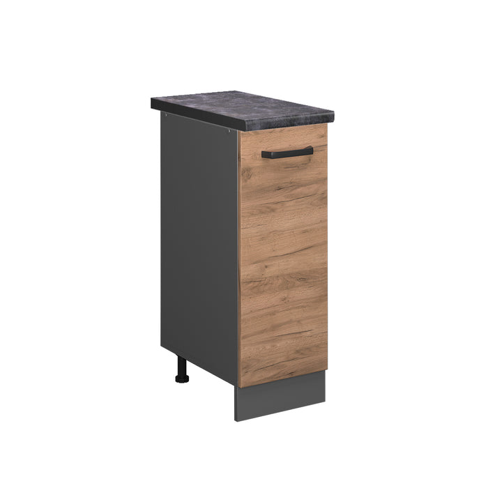 Vicco Armadio cucina dispensa alto Quercia dorata 30 cm , PL Antracite