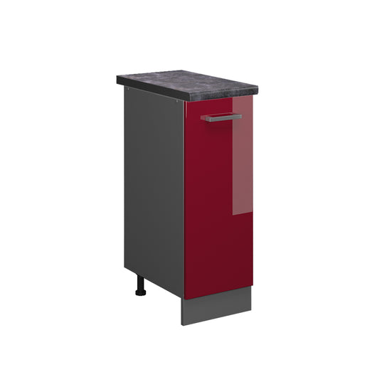 Vicco Armadio cucina dispensa alto Rosso lucido 30 cm , PL Antracite
