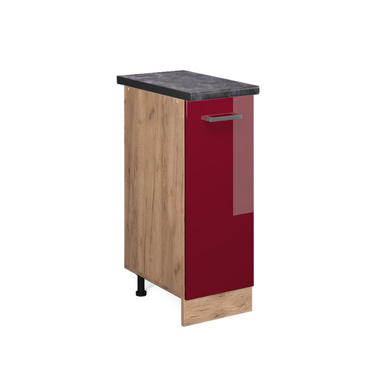 Vicco Armadio cucina dispensa alto Rosso lucido 30 cm , PL Antracite