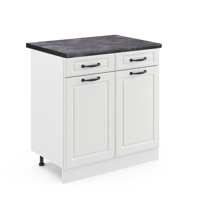 Vicco Mobiletto base per cucina Bianco casa di campagna 80 cm , PL Antracite